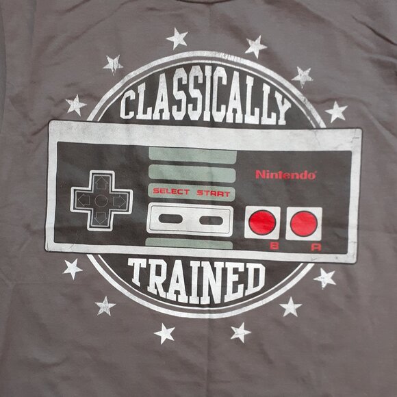 Classically Trained - NES Nintendo Controller - New Small Asphalt Gray T-Shirt - Picture 2 of 4